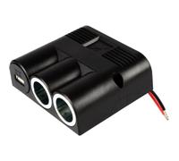 Herth+Buss 3er Aufbau Steckdose mit 1x USB-Ladeanschluss 12-24 V