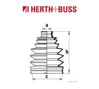 Herth+buss Jakoparts Faltenbalgsatz, Antriebswelle [Hersteller-Nr. J2862025] für Mazda, Toyota