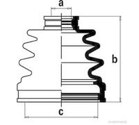1x Faltenbalgsatz, Antriebswelle HERTH+BUSS JAKOPARTS J2887012 passend für