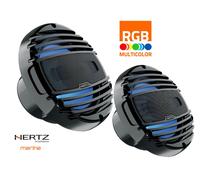 Hertz Lautsprecher HMX 8‑LD‑TC 20 cm 2‑Wege Marine Koax RGB Schwarz 200 W (RMS 100 W)