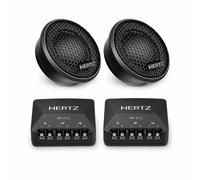 Hertz MP 25.3 Hochtonner-Paar 25 mm mit Tetolon-Kalotte, Neodym-Magnet, 120W Peak, 60W RMS, 1,8-22,5 kHz Frequenzbereich, 4 Ohm Impedanz, Schwarz, für Car-Audio-Systeme