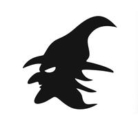 Hexe Kopf Aufkleber Auto Wand Fenster Möbel Dekoration