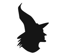 Hexe Kopf Aufkleber Auto Wand Fenster Möbel Dekoration