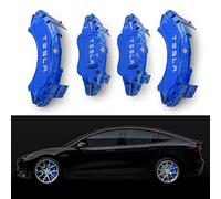 HEYCE 4 Stück Auto Bremssattel Abdeckung für Tesla Model Y Custom Bremssattel Abdeckung aus Aluminiumlegierung, Auto Radbremse langlebige Bremssattel Abdeckungen,Blue-19inches