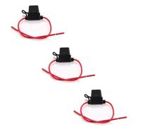 HeyNana 3pcs 12AWG Sicherungshalter 12 volt,Inline Flachsicherungshalter Wasserdicht Kfz Sicherungshalter für Car/LKW/Motor