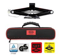 Heyner Scherenwagenheber 347100, mit Kurbel, Hubhöhe 80-340 mm, Tragkraft 1,0t