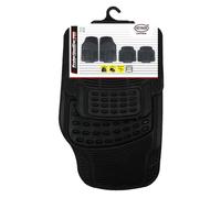 HEYNER® Auto Gummifußmatte 4er-Set schwarz Universal zuschneidbar Gummimatten Gummi-Fußmatten Gummi mit Haltenoppen Fahrer Beifahrer vorne hinten