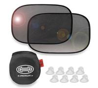 HEYNER® Auto-Sonnenschutz 55x35cm 2er Set mit Saugnäpfen für Autofenster UV Schutz Scheibe Auto Pkw Lkw Babys Kinder