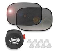 HEYNER® Auto Sonnenschutz mit Saugnäpfen UV Wärme Schutz für Kinder Baby etc. Autofenster Seitenscheibe Fenster Universal Verdunkelung Sichtschutz