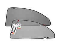 HEYNER® Sonnenschutz Magnethalterung Mercedes C-Klasse W205 ab 2014 - 2er Set für hintere Türen, passgenau, grau, gummierter Rahmen