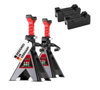 HEYNER® Unterstellbock 2er Set mit Gummiauflage und verstärkter 3in1 Gummiauflage Hubhöhe 300-444 mm TÜV/GS-Zertifiziert Traglast 3t Stützbock Stützfuß 10-Fach Höhenverstellbar