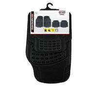 HEYNER® Auto Gummifußmatte 4er-Set schwarz Universal zuschneidbar Gummimatten Gummi-Fußmatten Gummi mit Haltenoppen