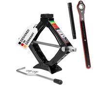 Heyner Scherenwagenheber 347100, mit Kurbel, Hubhöhe 80-340 mm, Tragkraft 1,0t