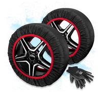 Heyner® Schneeketten Textilschneeketten Anfahrhilfe Stoffketten Snowsocks aus Stoff 2 Stück, Größe XL 14"-21"