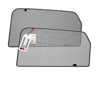 HEYNER® Sonnenschutz mit Magnethalterung für Seat Leon 3 ab 2012 | 2er-Set, passgenau für die hinteren Türen (links/rechts), grau gummierter Rahmen, aus Gummi und Kunststoff