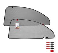 HEYNER® Sonnenschutz Magnethalterung Mercedes C-Klasse W205 ab 2014 - 2er Set für hintere Türen, passgenau, grau, gummierter Rahmen