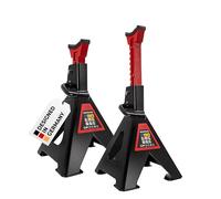 HEYNER® Unterstellbock 2er Set mit Gummiauflage Hubhöhe 400-620 mm TÜV-Zertifiziert Traglast 6t Stützbock Stützfuß 10-Fach Höhenverstellbar