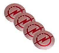 HEYSOF Auto Nabenkappen, Für Opel Astra Mokka Insignia Zafira Corsa, 56mm, wasserdichte, Staubdichte Radzierabdeckung, Radmitte mit Logo-Emblem-Aufkleber, Außenzubehör,red