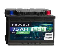 HeyVolt Start EFB 12V 75Ah Autobatterie