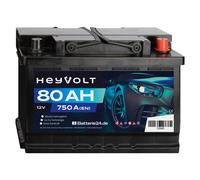 HeyVolt Autobatterie 12V 80Ah Start