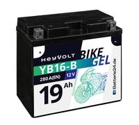 HeyVolt BIKE GEL Motorradbatterie YB16-B 12V 19Ah