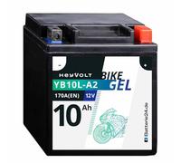 HeyVolt BIKE GEL Motorradbatterie YB10L-A2 51112 12V 10Ah