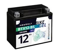 HeyVolt BIKE GEL Motorradbatterie YTX12-BS 51012 12V 12Ah
