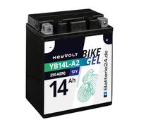 HeyVolt BIKE GEL Motorradbatterie YB14L-A2 51411 12V 14Ah