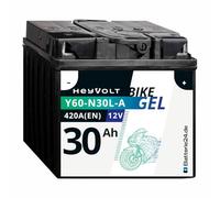 HeyVolt BIKE GEL Motorradbatterie Y60-N30L-A 53030 12V 30Ah
