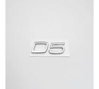 HGFDSERT Auto Emblem Aufkleber für Volvo D3 D4 D5,Abzeichen Buchstaben Abzeichen Aufkleber Heckkoffer Abzeichen Heckklappen Logo Auto Dekoration,Black-c