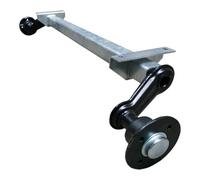 HGW 750 kg Achse für Anhänger - ungebremste Laufachse für Pkw-Anhänger - AS: 4 * 100 (Auflagemaß 1300mm)