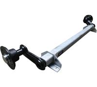 HGW 750 kg Achse für Anhänger - ungebremste Laufachse für Pkw-Anhänger - AS: 5 * 112 (Auflagemaß 1300mm)