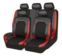 HHCVLUZI Autositzbezüge Für Opel Mokka B/Mokka-e 2021 2022 2023，Vorne Hinten Autositz Schonbezug Sets Leder Sitzbezug Atmungsaktiv Autositz Innenraum Zubehör rutschfest,C/Red