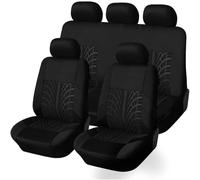 HHCVLUZI Car Seat Cover Sets for Kia Sportage 2012-2017-,5-Seater All-Weather Breathable Front Rear Car Seat Cloth Protective Cover Interior Accessories,A/Black