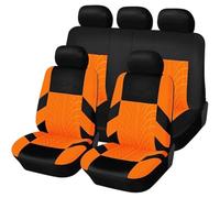 HHCVLUZI Car Seat Cover Sets for Kia Sportage 2012-2017-,5-Seater All-Weather Breathable Front Rear Car Seat Cloth Protective Cover Interior Accessories,G/Orange