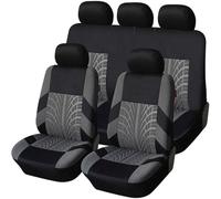 HHCVLUZI Car Seat Cover Sets for Kia Sportage 2018-2024,5-Seater All-Weather Breathable Front Rear Car Seat Cloth Protective Cover Interior Accessories,B/Gray