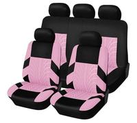 HHCVLUZI Car Seat Cover Sets for Kia Sportage 2018-2024,5-Seater All-Weather Breathable Front Rear Car Seat Cloth Protective Cover Interior Accessories,F/Pink