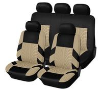 HHCVLUZI Car Seat Cover Sets for Kia Sportage NQ5 2022 2023 2024 2025,5-Seater All-Weather Breathable Front Rear Car Seat Cloth Protective Cover Interior Accessories,D/Beige