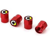 HHCVN 4 Stück Auto Ventilkappen Für Smart Fortwo Forfour 450 451 454 453#1#3, Legiertes Ventilkappen Staubkappen Zubehör Autoreifen,B Red