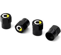 HHCVN 4 Stück Auto Ventilkappen Für Smart Fortwo Forfour 450 451 454 453#1#3, Legiertes Ventilkappen Staubkappen Zubehör Autoreifen,A Black
