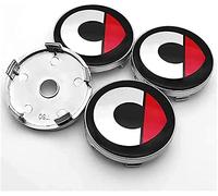 HHHX 4 Stück Radnabenkappen, für Mercedes Benz Smart Fortwo Forfour 450 451 454 453 60 mm Car Wheel Radnabenabdeckung 3D Emblem Aluminium Felgenkappen