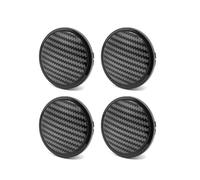 HIBEYO 4 Stück 75mm Auto ABS Felgenabdeckung Radnabenabdeckung Passt für Mercedes Benz GLC GLS GLE GLB A/B/C/E/G/R Nabendeckel Radnabendeckel Autozubehör Radnaben Nabenkappen-Kohlefaser Schwarz