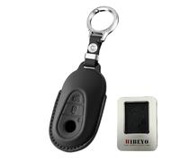 HIBEYO Auto Schlüsselabdeckunge Passt für Mercedes Benz C E S GLC EQE EQS Klasse W206 S206 W223 X254 Leder Schlüsselgehäuse Schlüsselhülle Cover Fernbedienungen Schutzhülle Schlüsselbox-Schwarz