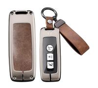 HIBEYO Motorrad schlüssel Hülle kompatibel mit Honda SH 125 Forza 300 250 750 X-ADV SH150i PCX 125 150 RX125 NS110R Motorräder Schlüsselabdeckung Schutzhülle Schlüsselring Schlüsselbox Zubehör-Braun