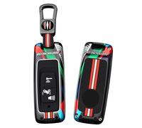 HIBEYO Motorrad schlüssel Hülle Passt für Honda ADV 150 PCX 125 ADV 350 PCX 160 Vision SH350 Zinklegierung+Silikon Schlüsselschale Fernbedienung Schutzhülle Schlüsselanhänger Zubehör-B Schwarz