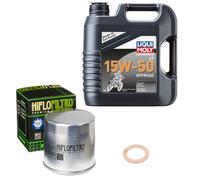 HiFlo Ölfilter Set LIQUI MOLY 15W-50 Off. 4L für BMW R 1150 GS ABS R21 Bj.2002