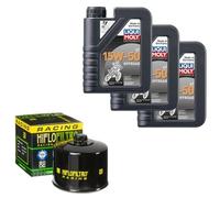 HiFlo Ölfilter Set LiquiMol 15W-50 Off. 3L für BMW F 650 800 GS E8GS/K72 Bj.2009