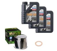 HiFlo Ölfilter Set LM 15W-50 Off. 3L für Suzuki DL 1050 XT V-Strom ABS EF12AZ 20