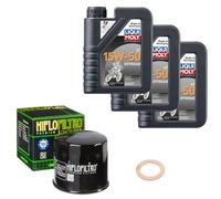 HiFlo Ölfilter Set LM 15W-50 Off. 3L für Suzuki GSF 650 SA Bandit WVCZ1121 Bj.09