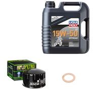 HiFlo Ölfilter Set LM 15W-50 Off. 4L für BMW R 1200 GS Adventure R12/K25 Bj.2010
